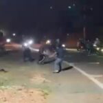 Habitantes de Cundinamarca, cansados del ruido, se enfrentaron a motociclistas a piedra