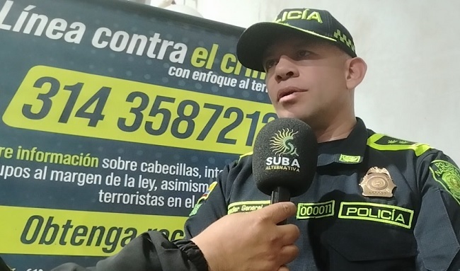 Comandante de la Policía Metropolitana de Bogotá anuncia acciones para fortalecer la seguridad en Suba
