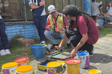 Comunidad transforma el entorno del I.E.D. San Cristóbal Norte con una jornada de arte y participación en Los Olivos