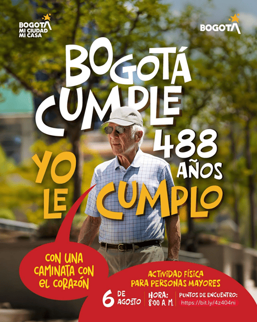 Suba se une a la celebración de los 488 años de Bogotá con caminata para personas mayores