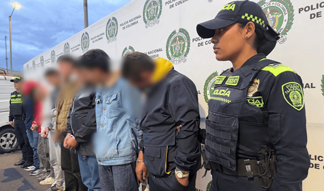 Caen ocho presuntos fleteros que, al parecer, planeaban robos en sectores bancarios en Usaquén