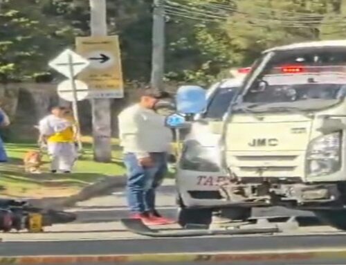 Siniestro vial en Suba dejó un motociclista lesionado y generó cierre de la vía