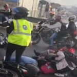 Accidente múltiple genera congestión en la calle 13 sobre el puente de la 68