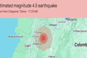 Última Hora: Temblor de magnitud 3,8 se registró este lunes en Tolima