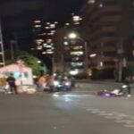 Accidente entre motocicleta y bicicleta eléctrica deja dos personas trasladadas a hospital en Usaquén