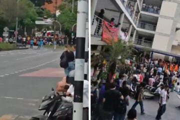 Cerca de 350 personas marcharon en Medellín por la autonomía universitaria