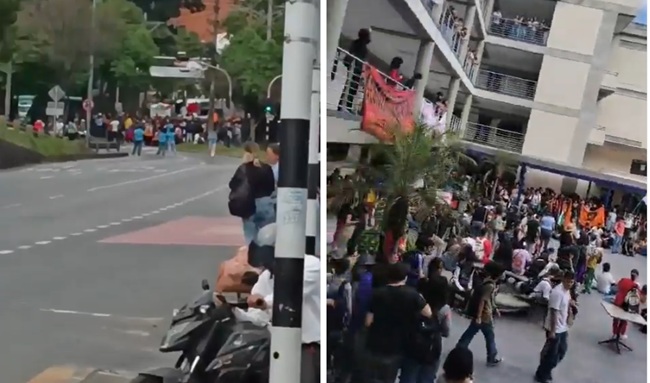 Cerca de 350 personas marcharon en Medellín por la autonomía universitaria