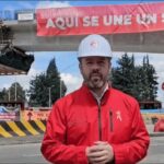 Metro de Bogotá completa primer puente ferroviario de la Línea 1 en la Caracas con calle 26