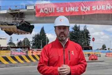 Metro de Bogotá completa primer puente ferroviario de la Línea 1 en la Caracas con calle 26
