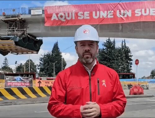 Metro de Bogotá completa primer puente ferroviario de la Línea 1 en la Caracas con calle 26