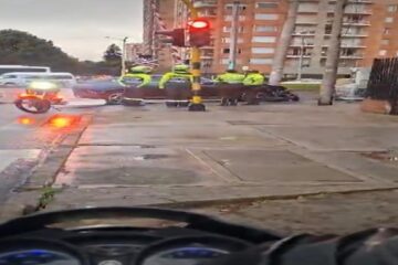 Siniestro vial en Usaquén deja daños materiales