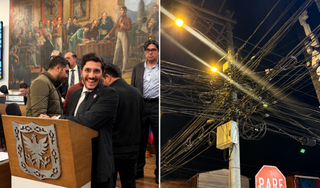 Bogotá avanza en el retiro y soterramiento del cableado en postes