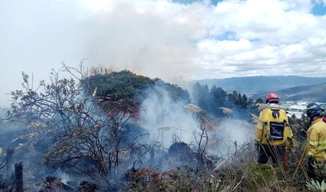 Continúa la emergencia por incendios forestales en Cundinamarca