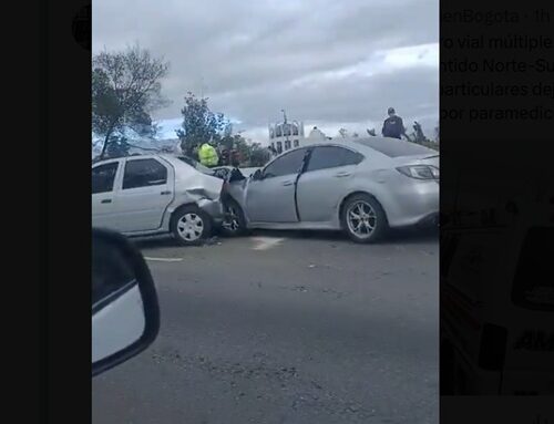 ¡Siniestro vial múltiple en Suba deja dos personas lesionadas en la Autopista Norte!