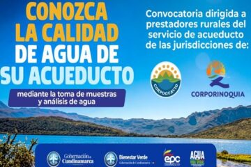 Cundinamarca ofrece análisis gratuitos de agua a acueductos rurales de 18 municipios
