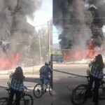Voraz incendio consumió por completo un bus del SITP en Suba