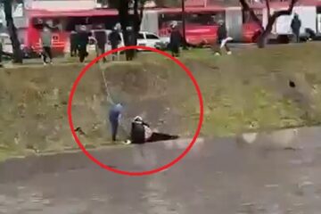 Dos hombres cayeron a un canal en Bogotá y fueron arrastrados por las lluvias