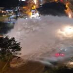 Vecinos de Usaquén amanecen sin agua por ruptura de tubería que inundó la carrera Séptima con calle 127 en Bogotá