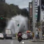 Gran fuga de agua en Chapinero: habitantes piden atención urgente del Acueducto