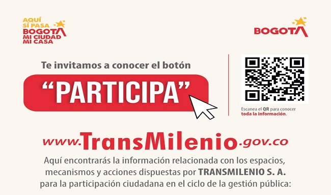 TransMilenio abre nuevo espacio de participación ciudadana