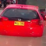 Fuertes lluvias inundan sectores de Soacha y paralizan la movilidad en la Autopista Sur