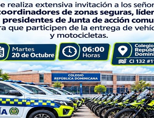 El alcalde César Salamanca y el Coronel Julio César Botero Acevedo lideran entrega de vehículos y motos para fortalecer la seguridad en Suba