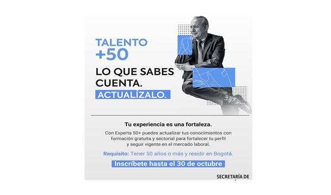 Bogotá abre inscripciones a formación gratuita para mayores de 50 años: plazo vence el 30 de octubre