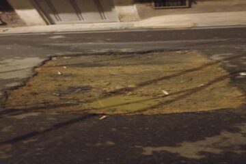 Comunidad de Bilbao, en Suba, denuncia hueco en la vía tras reparación de una fuga