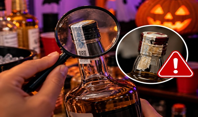 ¡Ojo con el licor en Halloween! Cinco señales que pueden alertar sobre una botella adulterada