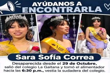 Desesperada búsqueda de Sara Sofía Correa: desapareció tras salir de su colegio en Suba