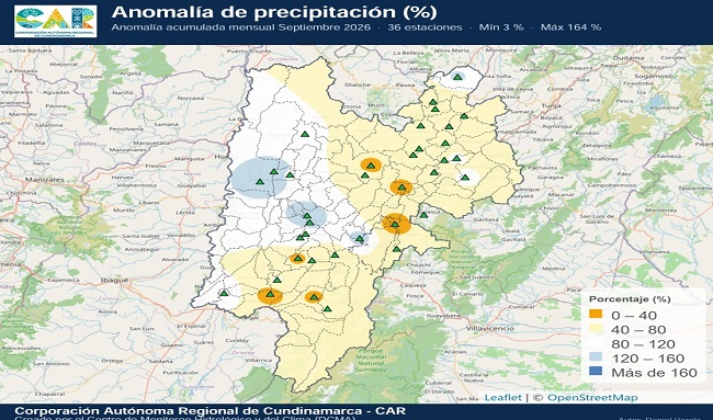 CAR alerta: 22 municipios de Cundinamarca siguen en riesgo de desabastecimiento de agua