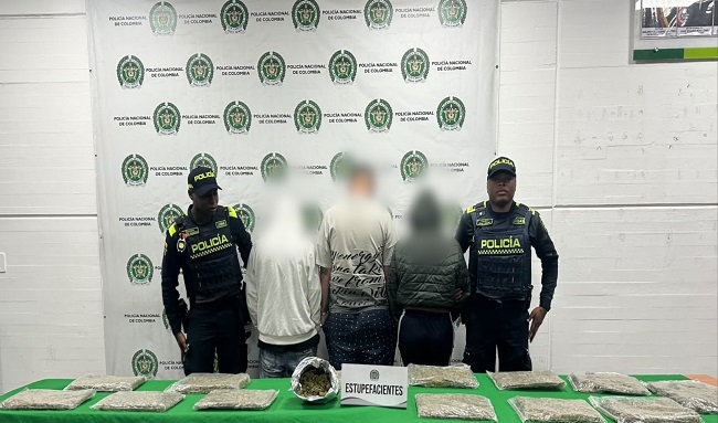 Capturan a tres personas con seis kilos de marihuana en Ciudad Bolívar